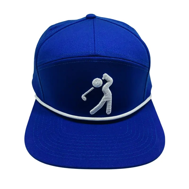 หมวกพรุนคุณภาพสูง 7 พาเนล, หมวกเบสบอลเย็บปักถักร้อย 3 มิติของบุรุษพร้อมเชือก