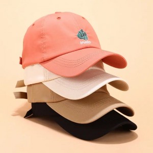 Cotton Custom 6 Panel Hat พ่อ, โลโก้ปักหมวกพ่อที่ไม่มีโครงสร้างกำหนดเอง